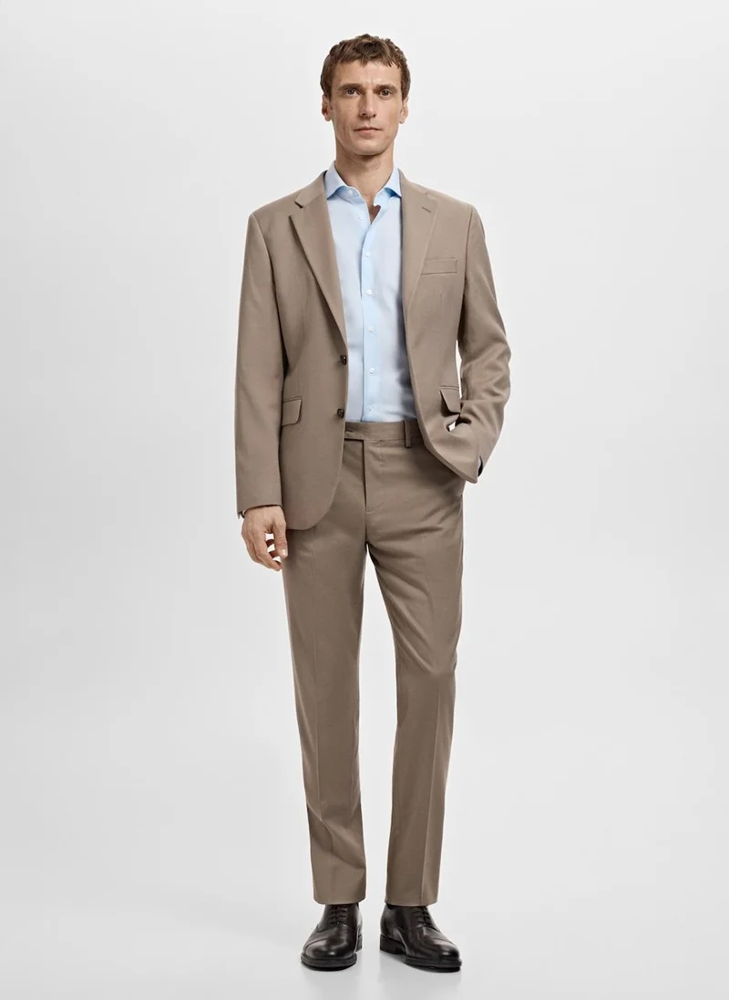 Mango Man  Slim-fit cotton poplin suit shirt for Men | Best Price UAE