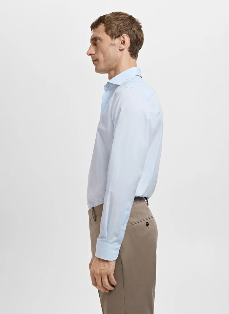 Mango Man  Slim-fit cotton poplin suit shirt for Men | Best Price UAE