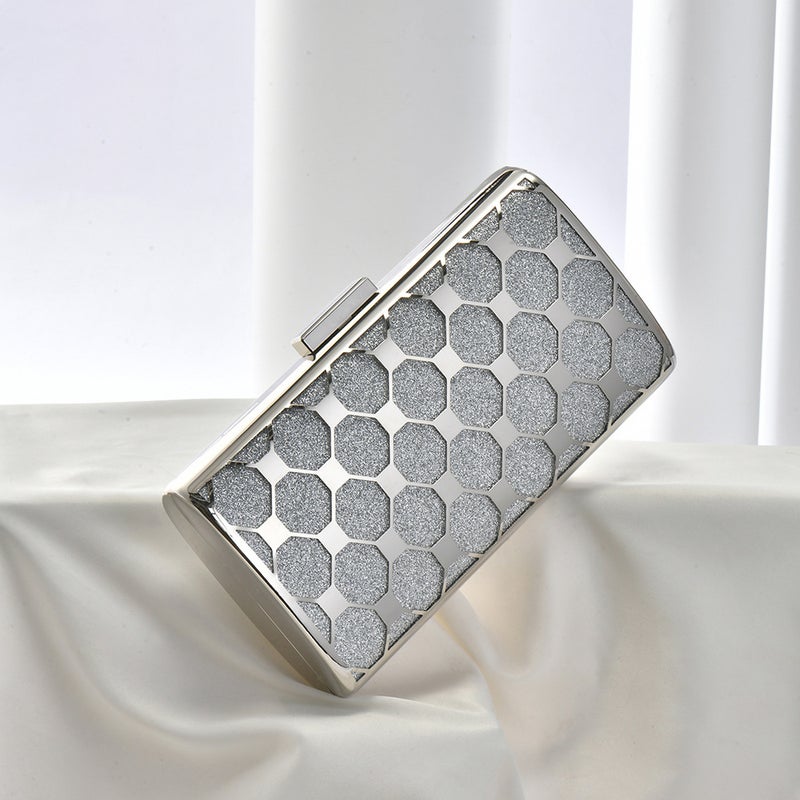 High Quality Metal Bag Golden Glitter Dinner Gift Bag Luxury Wedding Dinner Ladies Clutch - Image 3