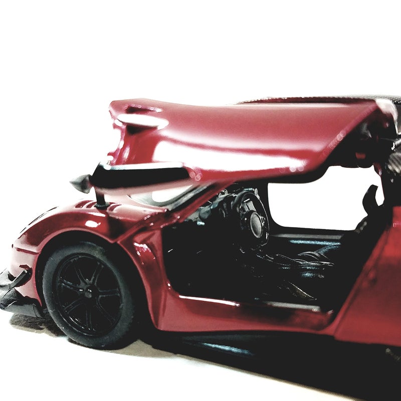 KiNSMART 2016 Pagani Huayra BC Red 5" 1:38 Scale Die Cast Metal Model Toy Car w/Pullback Action - Image 4