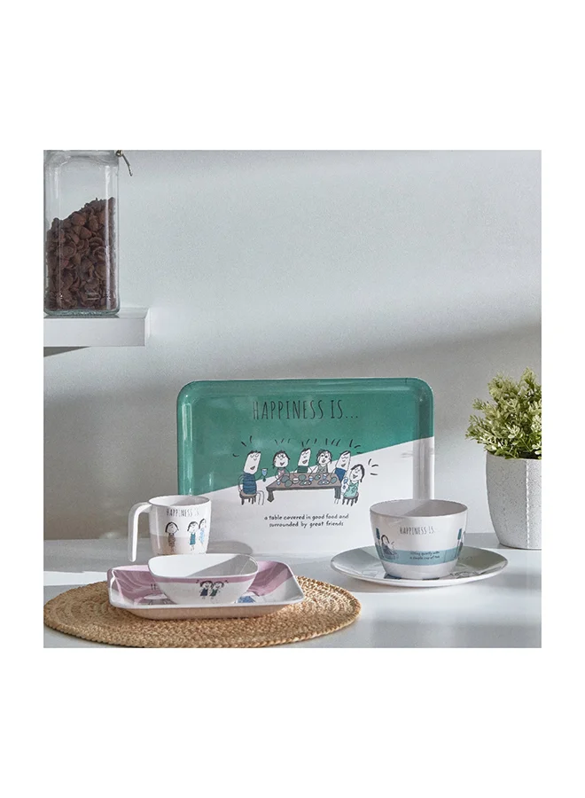 Home Box Happiness Is Round Snack Plate 22 x 22 cm