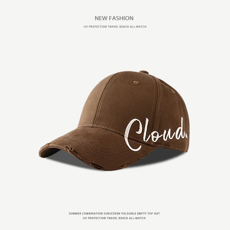Hat Men'S Baseball Cap Summer Cap Women'S Big Hat Brim Showing Face Small Sun Hat Anti-Uv Sunscreen Hat Women - Image 1