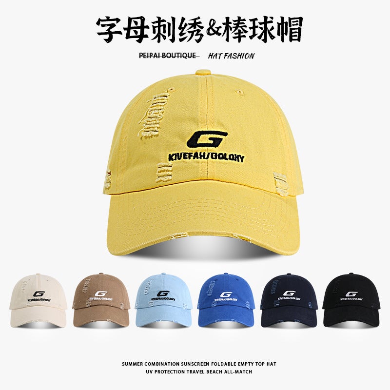 Hat Men'S Baseball Cap Summer Cap Women'S Big Hat Brim Showing Face Small Sun Hat Anti-Uv Sunscreen Hat Women - Image 3