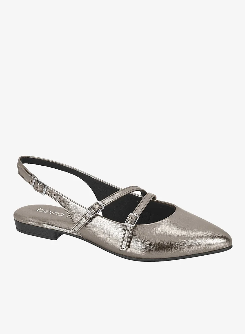 Beira Rio Grey Flat Sandals for Women – Stylish Ladies Flat Sandals & Comfortable Flat Slippers for Women | Best Price UAE