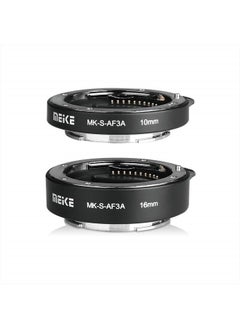 Meike MEIKE MK-S-AF3A Metal Auto Focus Macro Extension Tube Adapter Ring (10mm+16mm) for Sony Mirrorless E-Mount FE-Mount A7 NEX Camera A7 A7M2 NEX3 NEX5 NEX6 NEX7 A5000 A5100 A6000 A6300 A6500 A9 A7III  - Image 2