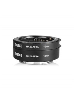 Meike MEIKE MK-S-AF3A Metal Auto Focus Macro Extension Tube Adapter Ring (10mm+16mm) for Sony Mirrorless E-Mount FE-Mount A7 NEX Camera A7 A7M2 NEX3 NEX5 NEX6 NEX7 A5000 A5100 A6000 A6300 A6500 A9 A7III  - Image 1