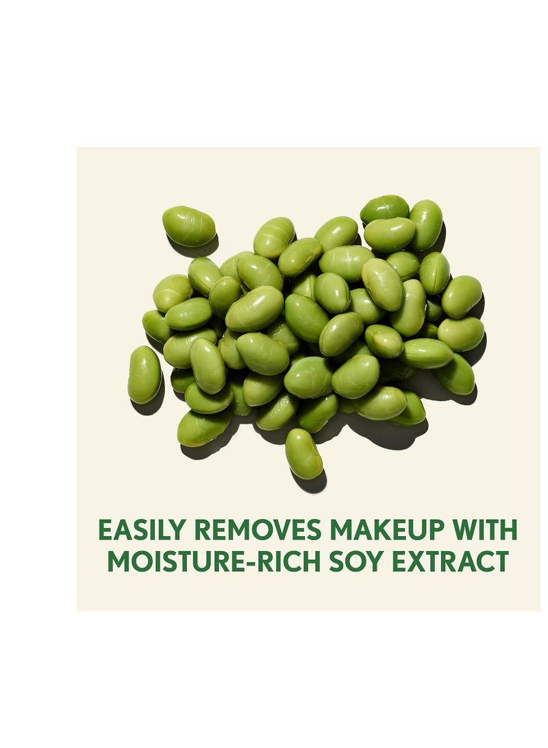 Aveeno Aveeno Positively Radiant Oil-Free Makeup Removing Face Wipes to Help Even Skin Tone and Texture with Moisture-Rich Soy Extract, Gentle Facial Cleansing Wipes, Twin Pack, 2 x 25 ct. - Image 3