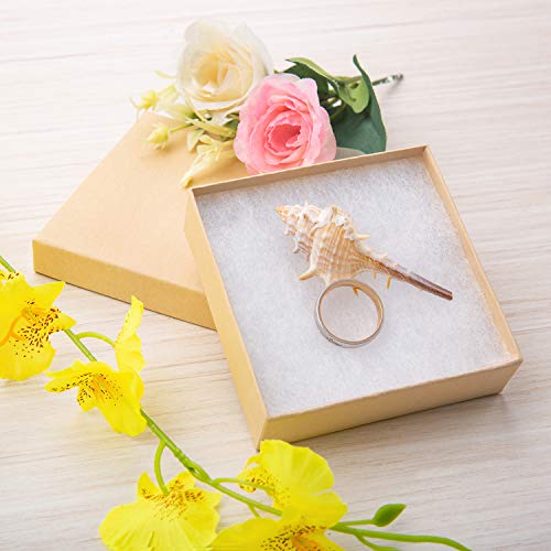 GEFTOL Jewelry Gift Boxes 40 Pack 3.5x3.5x1 Inch Cardboard Jewelry Boxes,Small Gift Boxes for Jewelry Earrings Necklaces Handmade Bangles Bracelets(Brown) - Image 4