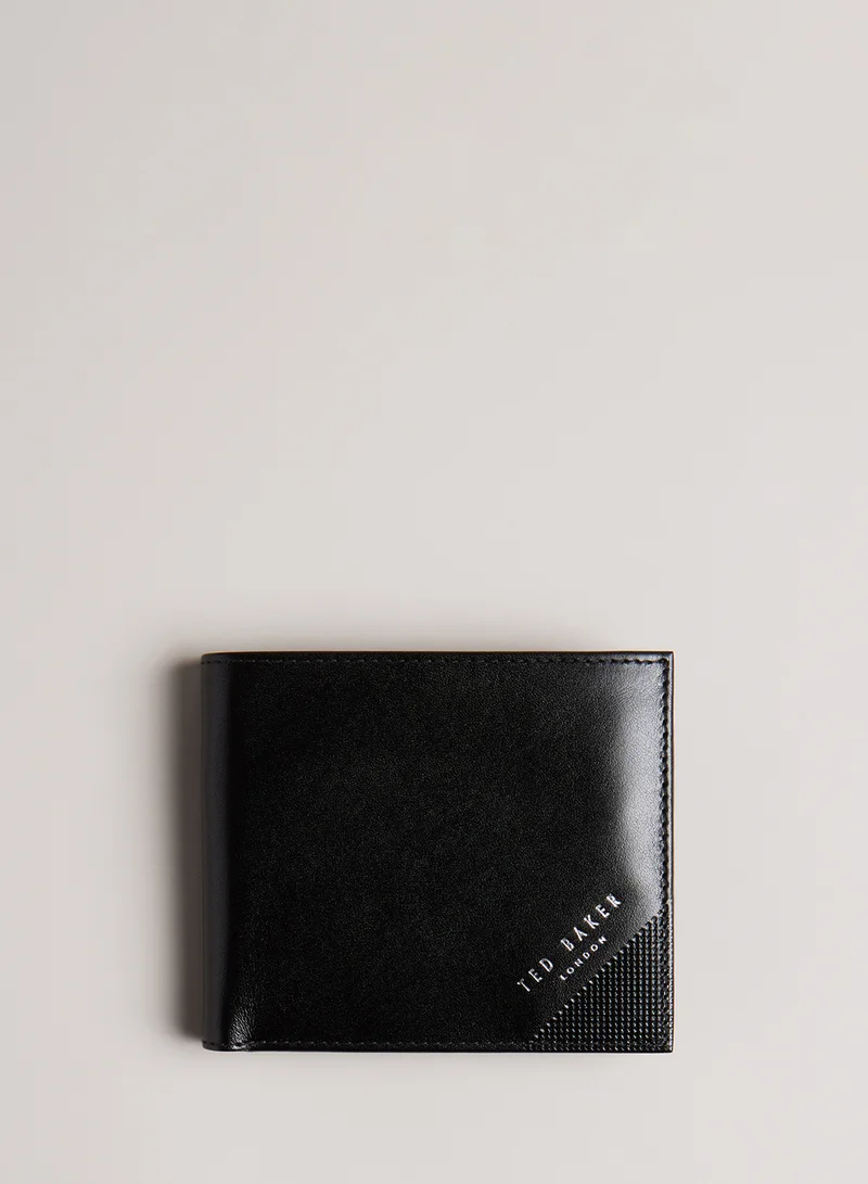 Ted Baker Embossed Corner Leather Bifold Coin Wallet