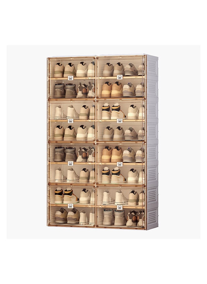 Home Box - Theon 32-Pair Shoe Cabinet with 8 Doors 34 x 138 x 85 cm - Image 1
