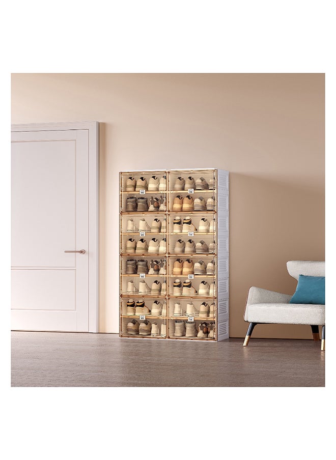 Home Box - Theon 32-Pair Shoe Cabinet with 8 Doors 34 x 138 x 85 cm - Image 1