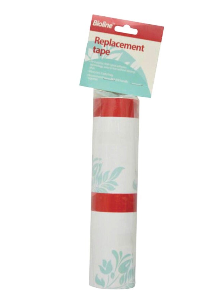 Bioline Pet Roll Replacement Tape 60Pcs x 2[Color - White, Count - 60, Dimension - 10cm x ⌀4cm]