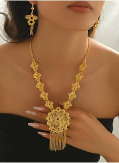 GOLDMAX 21k Gold Plated Necklace & Earrings Jewelry Set For Women  - Image 4