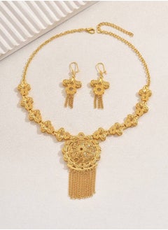 GOLDMAX 21k Gold Plated Necklace & Earrings Jewelry Set For Women  - Image 2