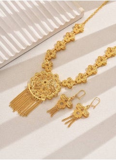 GOLDMAX 21k Gold Plated Necklace & Earrings Jewelry Set For Women  - Image 3