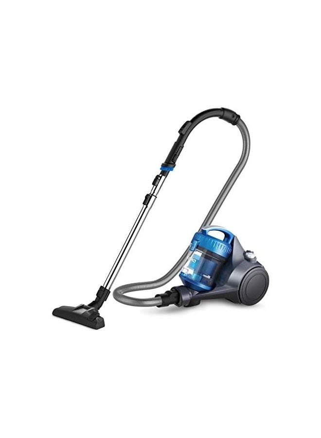 إيوريكا مكنسة 15K0A – 1800 واط، قوة شفط 16 كيلوباسكال، نظام فلترة إعصاري، حاوية غبار 2.5 لتر، فلتر قابل للغسل، تصميم بدون كيس، مثالية لشعر الحيوانات، السجاد والبلاط – أزرق، 220 فولت - Image 1