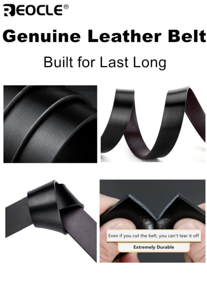 ريوكل حزام رجالي من جلد البولي يوريثان لارتداء الجينز مشبك أوتوماتيكي بدون أسنان إكسسوار عصير لبس العمل داخلي متين ومريح مع قابلية ضبط المقاس - Image 3