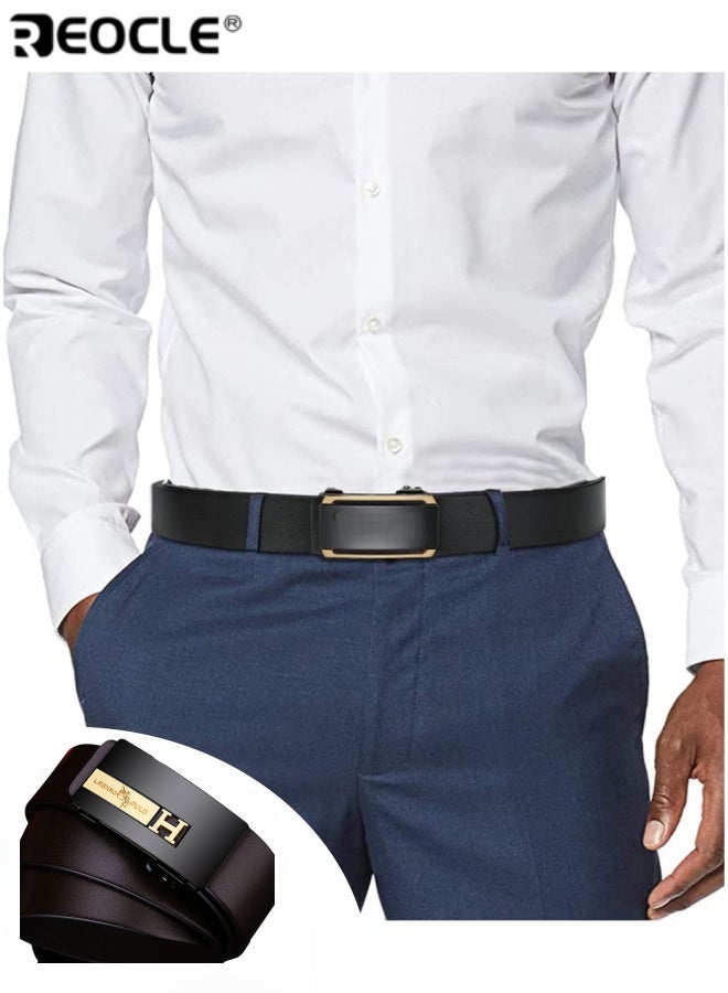 ريوكل حزام رجالي من جلد البولي يوريثان لارتداء الجينز مشبك أوتوماتيكي بدون أسنان إكسسوار عصير لبس العمل داخلي متين ومريح مع قابلية ضبط المقاس - Image 1