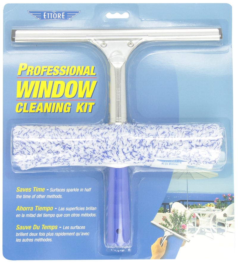 Ettore 04991 Products 2Step Squeegee Scrubber Combo Blue 12 In