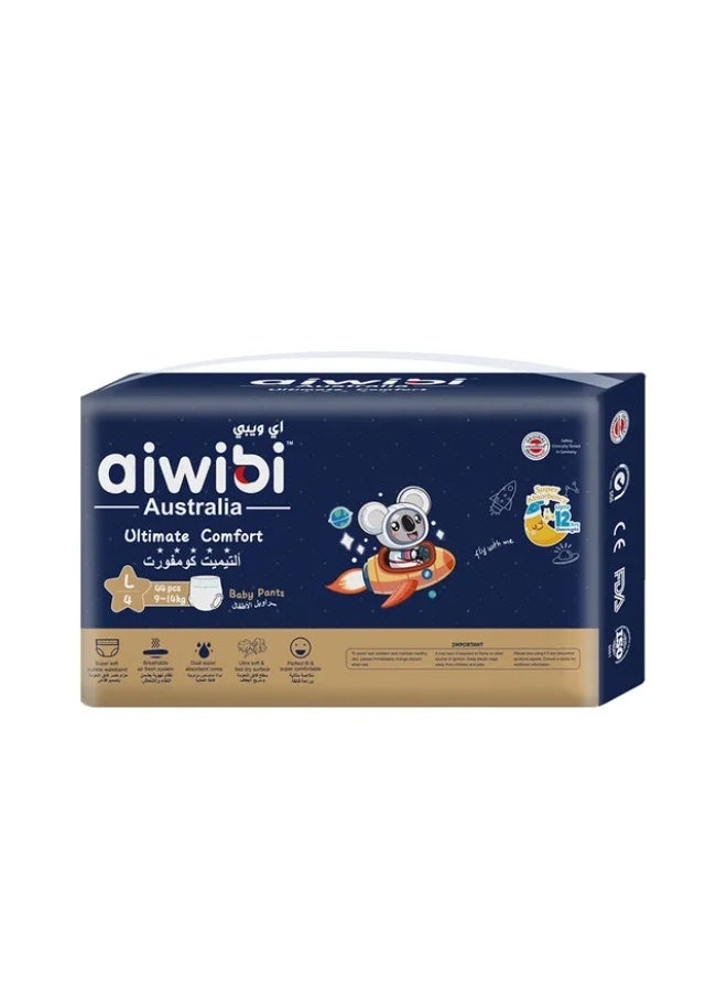 Aiwibi - Night Plus Baby Pants Ultra-Slim & Super Soft - 9-14kg - 44pcs - Large