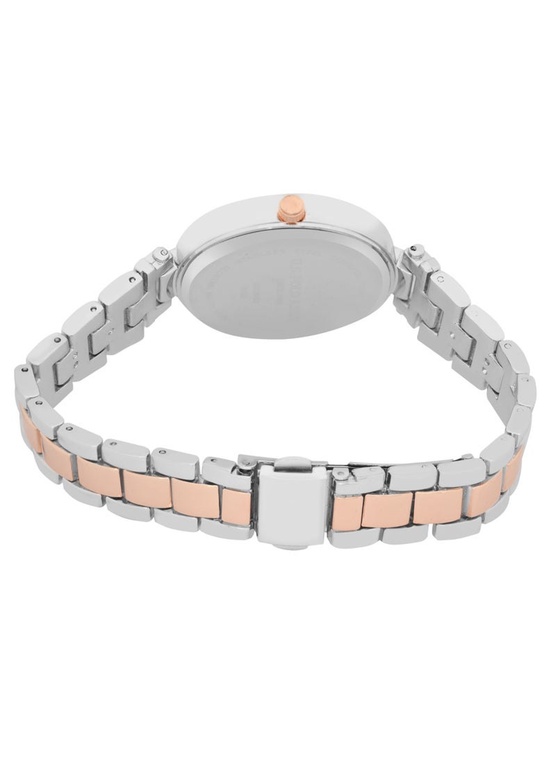 U.S. Polo Assn. Women's Quartz Analog dual tone watch and bracelet set  - Image 4