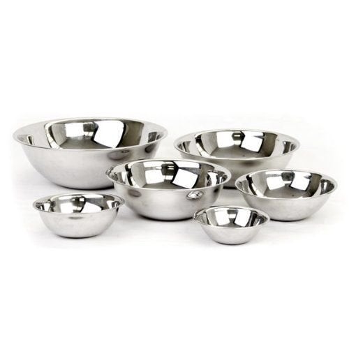 Dozenegg Set of 6 Mixing Bowls Standard Weight Stainless Steel Mirror Finish 34 112 3 4 5 and 8 Qt