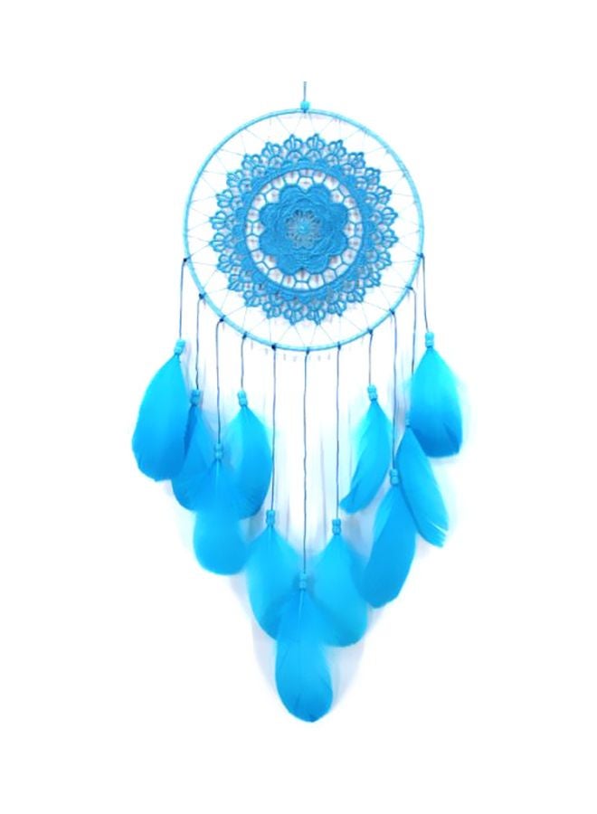 Goose Feather Floating Lace Dream Catcher Blue One Size 