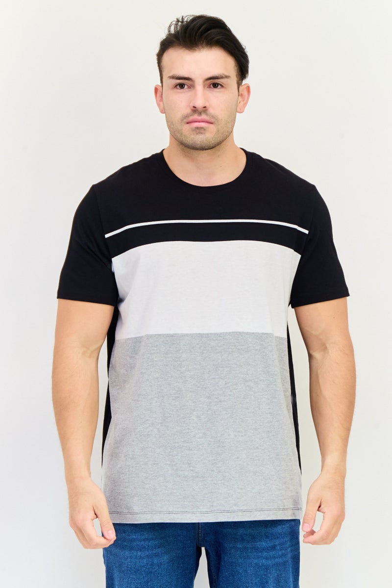 Celio Men Crew Neck Short Sleeves Heather T-Shirt, Multicolor - Image 1