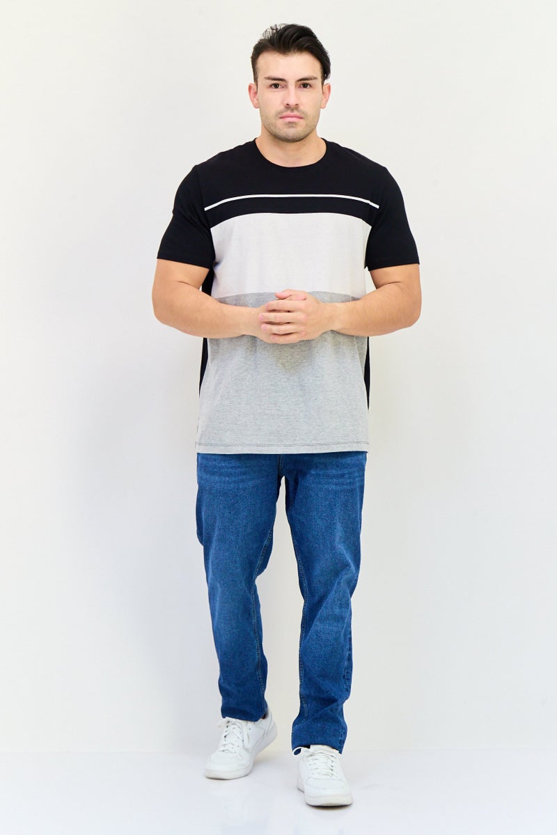 Celio Men Crew Neck Short Sleeves Heather T-Shirt, Multicolor - Image 3