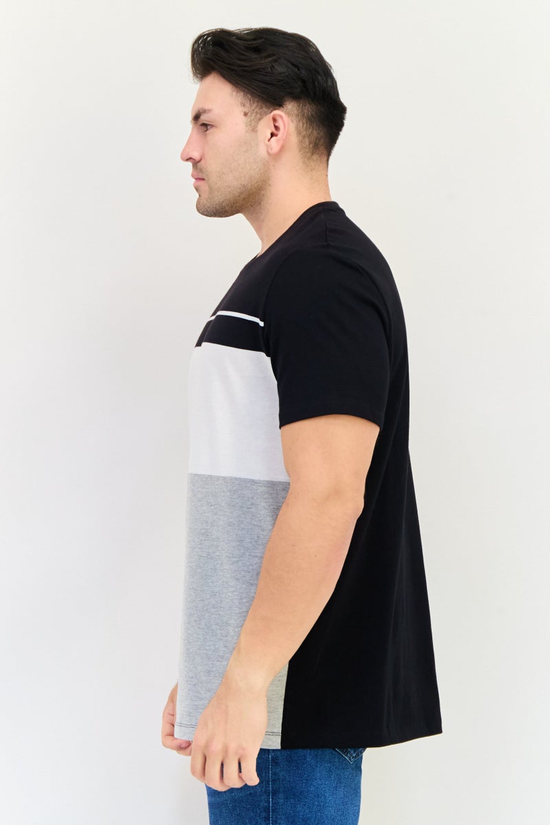 Celio Men Crew Neck Short Sleeves Heather T-Shirt, Multicolor - Image 2