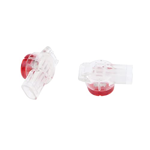 Antrader 100 Pcs Data Phone Wire Butt Splice 3 Ports UR Connectors Red Clear - Image 4