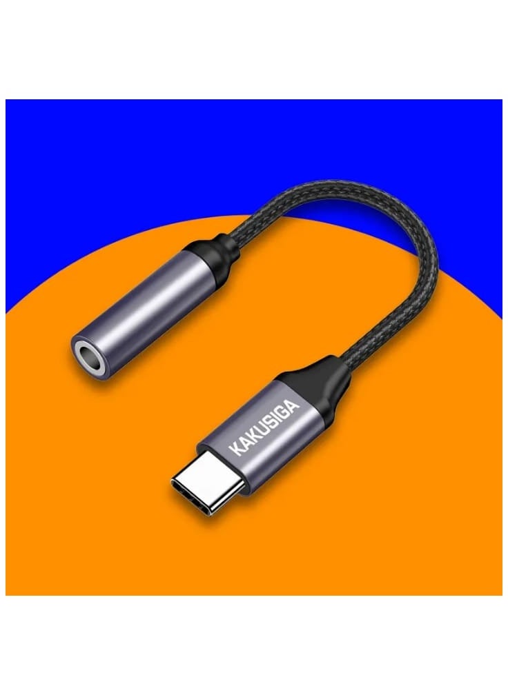 KAKUSIGA Type-C to 3.5mm Audio Adapter  3-in-1 USB-C Headphone Jack Converter with Call & Music Control  - Image 3