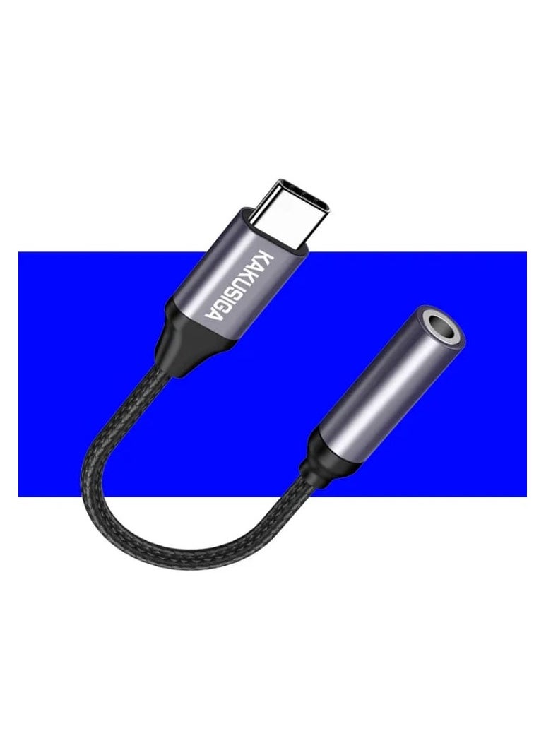 KAKUSIGA Type-C to 3.5mm Audio Adapter  3-in-1 USB-C Headphone Jack Converter with Call & Music Control  - Image 2