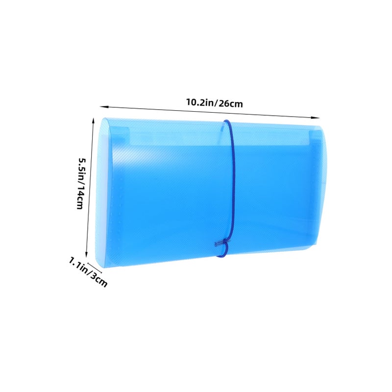 Portable Accordion Receipt Organizer with Multiple Slots for Bills and Documents Blue - Image 3