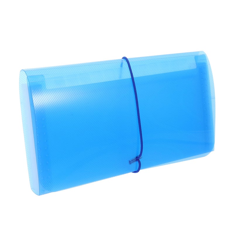 Portable Accordion Receipt Organizer with Multiple Slots for Bills and Documents Blue - Image 2