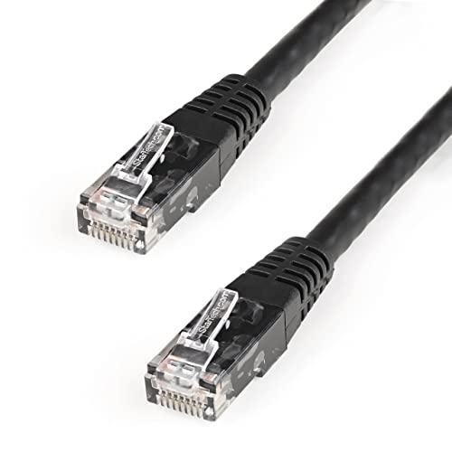 StarTech.com 8ft CAT6 Ethernet Cable - Black CAT 6 Gigabit Ethernet Wire -650MHz 100W PoE++ RJ45 UTP Molded Category 6 Network/Patch Cord w/Strain Relief/Fluke Tested UL/TIA Certified (C6PATCH8BK) - Image 5