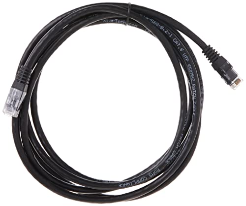 StarTech.com 8ft CAT6 Ethernet Cable - Black CAT 6 Gigabit Ethernet Wire -650MHz 100W PoE++ RJ45 UTP Molded Category 6 Network/Patch Cord w/Strain Relief/Fluke Tested UL/TIA Certified (C6PATCH8BK) - Image 3