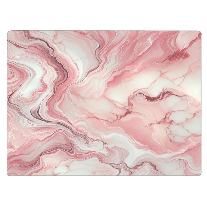DAJDC Pink Marble Kitchen Glass Cutting Board Ocean Decorative Gift Marbled Granite Stone Rock Gift For Her Mom Wife (Pink 1) - Image 1