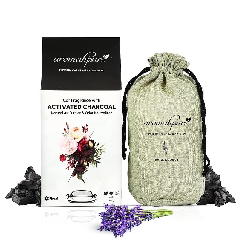 Aromahpure Premium Home Perfume Flakes with Activated Charcoal Air Purifier with Fresh Fragrances Joyful Lavender Lavender 100 gm Home Air Freshener Use in Home Kitchen Wardrobe - Image 1