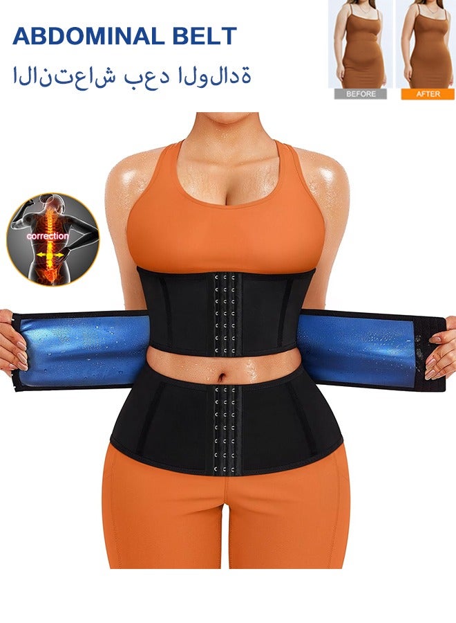 Generic Adjustable Waist Trainer, Training Girl Women Sweat Waist Trimmer Trainer, Sauna Corset Workout Belt Belly Band Stomach, Wraps Body Shaper Sports Girdle  - Image 1