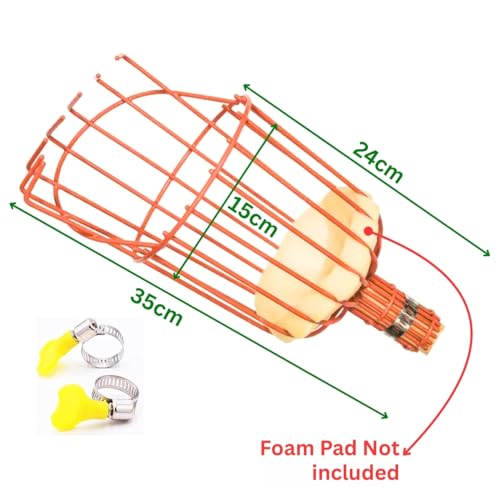 ecofynd Fruit Picker Tool with Adjustable Pole Fixing Clamp, Metal Gardening Easy and Safe Fruit Picking from Trees, Lightweight & Durable Basket Design for Outdoor Garden/Farm (Orange) - Image 2