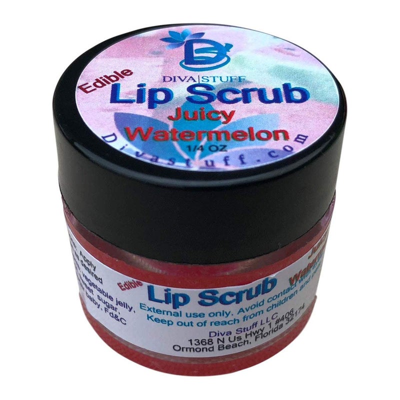 Diva Stuff Ultra Hydrating Lip Scrub for Soft Lips Gentle Exfoliation Moisturizer Conditioner Juicy Watermelon oz Made in the USA