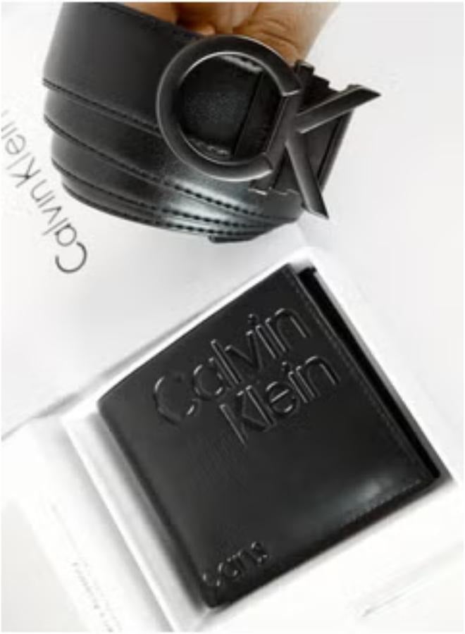 CALVIN KLEIN JEANS PLUS Calvin Klein Set Belt & Wallet for men Leather Black  - Image 1