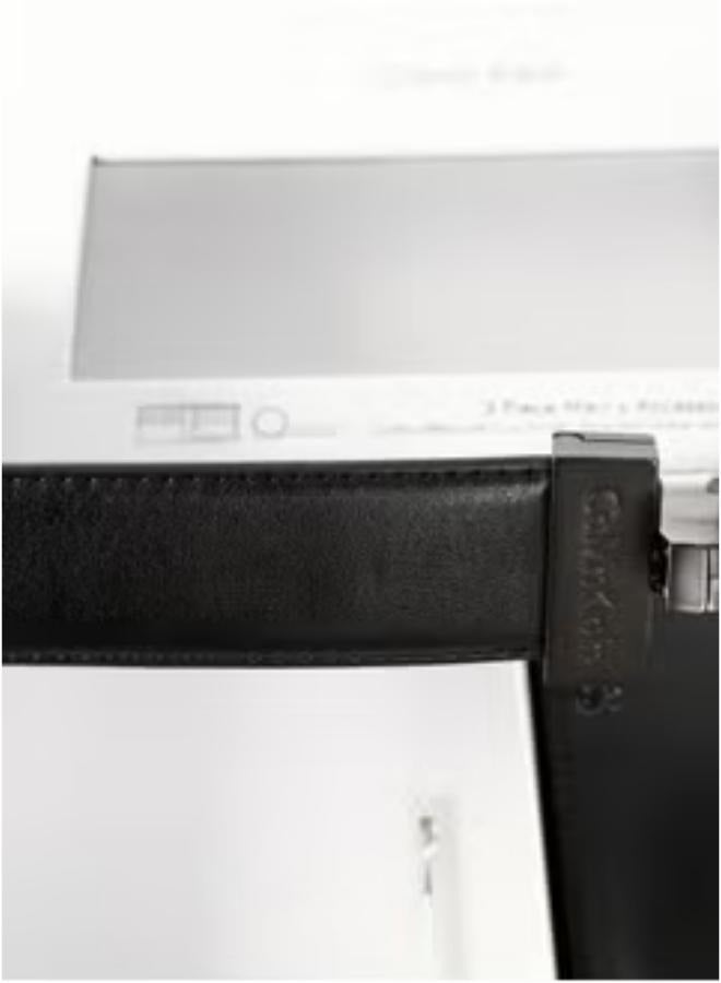 CALVIN KLEIN JEANS PLUS Calvin Klein Set Belt & Wallet for men Leather Black  - Image 5