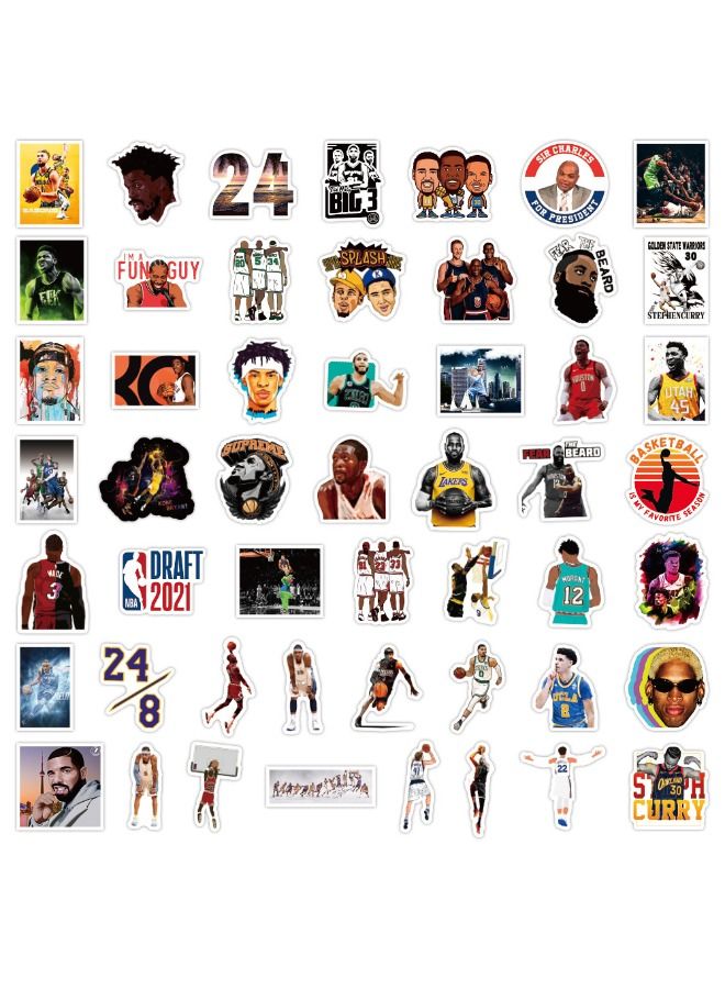 100PCS NBA Stickers, NBA Star Graffiti Sticker, Waterproof Stickers for Laptop,Skateboard, Water Bottles,Computer,Phone,Guitar, Stickers for Kids Teens Adult  - Image 4
