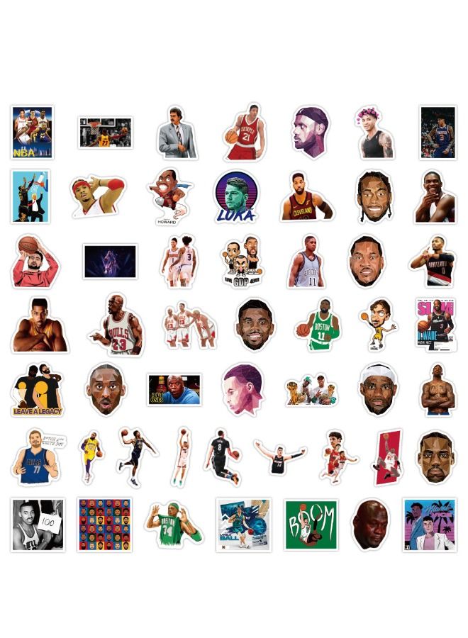 100PCS NBA Stickers, NBA Star Graffiti Sticker, Waterproof Stickers for Laptop,Skateboard, Water Bottles,Computer,Phone,Guitar, Stickers for Kids Teens Adult  - Image 5