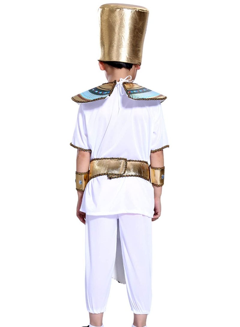 YelaJoy Children's Egyptian Pharaoh Costume Women's Egyptian Queen Costume Men's Pharaoh Costume, Cleopatra Costume, Nile Queen Halloween Role Playing Party Costume - Image 2