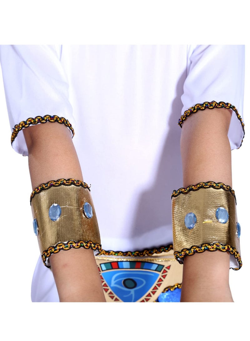 YelaJoy Children's Egyptian Pharaoh Costume Women's Egyptian Queen Costume Men's Pharaoh Costume, Cleopatra Costume, Nile Queen Halloween Role Playing Party Costume - Image 5