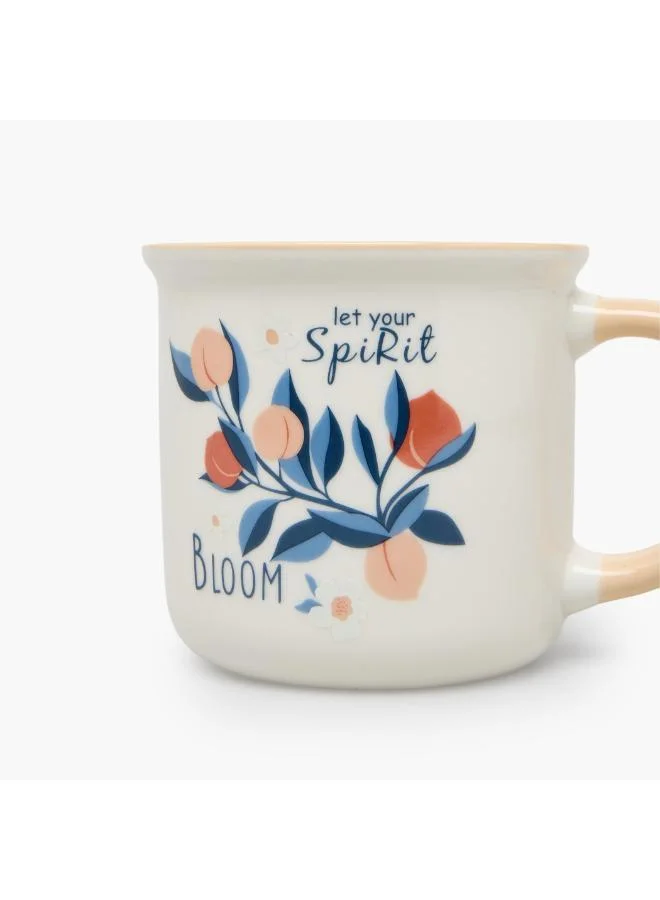 لايف ستايل Floral Print New Bone China Mug with Handle - 355 ml