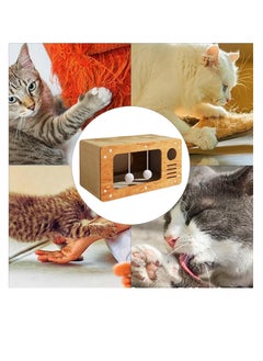 A.M Cat Scratcher House, Cat Cardboard Box with Cat Scratch Pads, Sofa Shaped Scratcher Cat Toy for Indoor Cats, Easy to Assemble  - Image 3